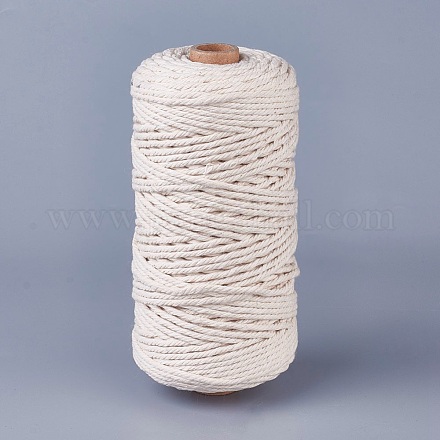 Cordón de algodón macramé OCOR-WH0034-A-01-1