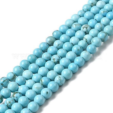 Brins de perles de magnésite naturelle teintes et chauffées G-G924-01B-04-1