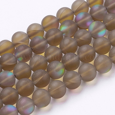 Synthetische Mondstein Perlen Stränge G-K280-02-8mm-03-1