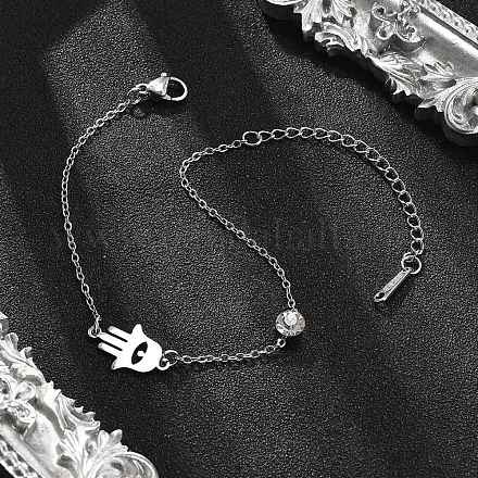 201 браслет-цепочка из нержавеющей стали BJEW-H205-01A-P-1