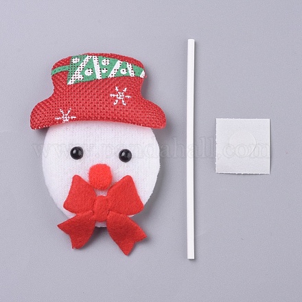 Forma de muñeco de nieve decoración de la torta de la magdalena de navidad DIY-I032-02-1