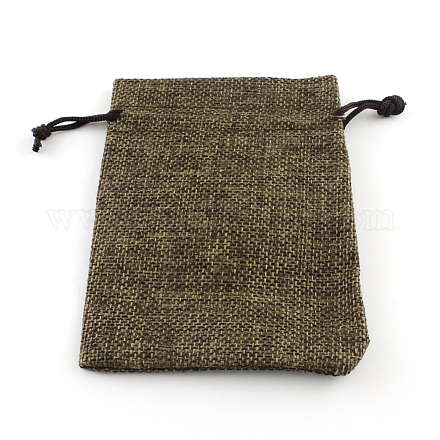 Bolsas con cordón de imitación de poliéster bolsas de embalaje ABAG-R005-14x10-05-1