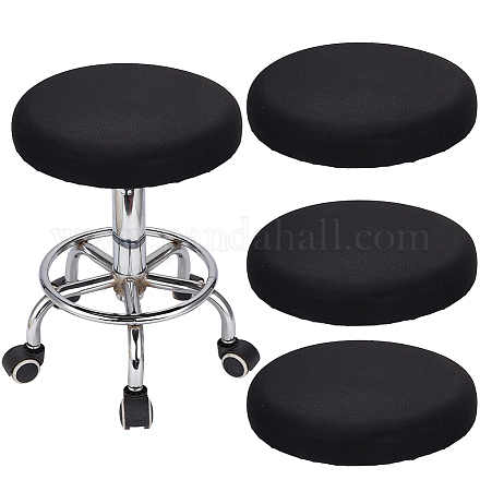 4 runder Hockerbezug aus Polyester&nbsp;AJEW-GF0013-06A-01-1