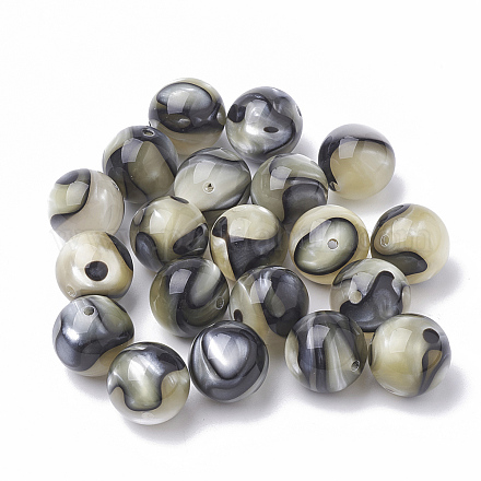 Perlen aus Celluloseacetat (Harz) X-KY-Q048-8mm-8013-1