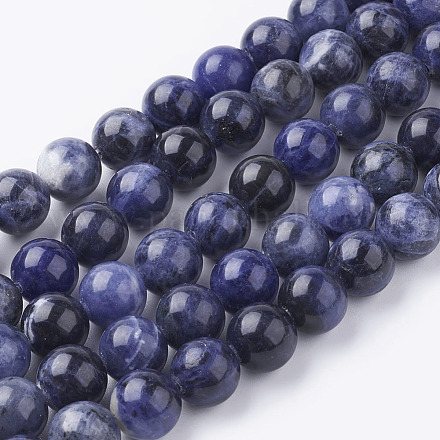 Chapelets de perles en sodalite naturelle X-G-E110-10mm-3-1