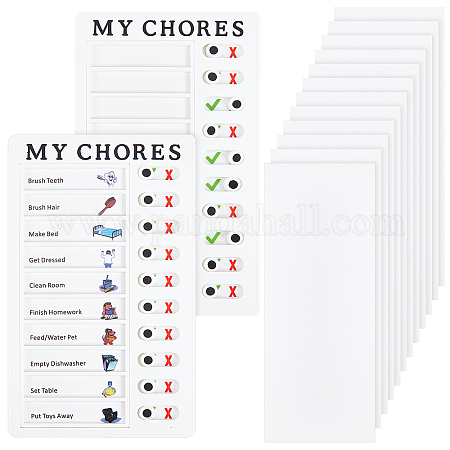 Mwoot 2 Pieces Chore Chart Customized Memo Checklist Boards for Kids  Adults, Daily to Do List Checklist Chart, Detachable Chores Board with  Blank