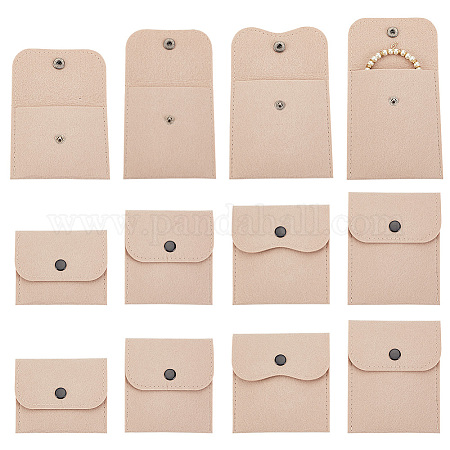 Wholesale AHADERMAKER 12Pcs 4 Styles Portable Felt Card Cover Bag 