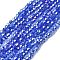 Glass Beads Strands, AB Color Plated, Faceted, Bicone, Dodger Blue, 2.9~3.3x2mm, Hole: 0.5mm, about 135~140pcs/strand, 38~40cm