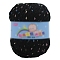 Polyester Yarn, Tweed Yarn, for Sweater Hat, for Knitting Crochet Supplies, Black, 2mm, about 78m/Skein