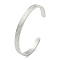 Stainless Steel Open Cuff Bangles for Women, Moon, 1/4 inch(0.6cm), Inner Diameter: 2x2-1/2 inch(5.05x6.5cm)