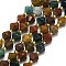 Natural Ocean Agate/Ocean Jasper Beads Strands, Faceted, Rhombus, 8~8.5x8~8.5mm, Hole: 1mm, about 37pcs/strand, 15.35''(39cm)