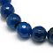 Natural Agate Beads Strands, Dyed, Faceted, Round, Royal Blue, 10mm, Hole: 1mm