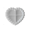 Silicone Coaster Molds, White, Heart, 130x140x20mm