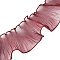 Polyester Pleated Lace Trim Ribbon, for DIY Decoration Clothes, FireBrick, 4-3/4 inch(120mm), 15 Yards/bundle