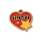 304 Stainless Steel Enamel Charms, Real 18K Gold Plated, Heart with Word Friends & Star Charm, Yellow, 12x12x1mm, Hole: 1.2mm