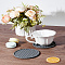 2Pcs Silicone Coaster, Cup Mats, Flat Round, Gray, 100x5mm