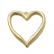 Rack Plating Brass Pendants, Heart Charms, Long-Lasting Plated, Cadmium Free & Lead Free, Real 18K Gold Plated, 40x39.5x3.5mm, Hole: 3mm