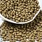 Baking Paint Glass Seed Beads, Donut, Olive, 4x2.5mm, Hole: 1mm, about 137pcs/10g