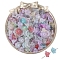 100Pcs Acrylic Bead Caps, Flower, Mixed Color, 12x7mm, Hole: 1.5mm