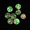 Luminous Handmade Enamel Gold Sand Glass Beads Strands, Round with Lightning, Glow in the Dark, Mixed Color, 12mm, Hole: 1.4mm