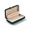 Rectangle PU Leather Jewelry Ring Storage Boxes, Travel Portable Cases, with Iron Clasps, Dark Green, 5.8x8.6x3.5cm, 80x47mm Inner Diameter