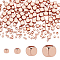 200Pcs 4 Styles Brass Spacer Beads, Cube, Rose Gold, 2~5x2~5x2~5mm, 50pcs/style