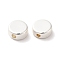 Rack Plating Brass Beads, Flat Round, Cadmium Free & Lead Free, Long-Lasting Plated, 925 Sterling Silver Plated, 6x2.5mm, Hole: 1.2mm