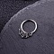 316L Stainless Steel Micro Pave Cubic Zirconia Hoop Nose Rings, Hexagon, Inner Diameter: 10mm, Pin: 1.2mm