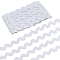 10M Polypropylene Fiber Ribbons, Wave Shape, Garment Accessories, White, 3/8 inch(10mm), 10m/bag