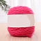 Polyester Knitting Yarn, for Garments Scarves Sweater Shawl Hats, Deep Pink, 200g/skein