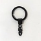 Alloy Keychain Clasps, with Chain, Electrophoresis Black, 61x30x6.5mm, Inner Diameter: 25mm
