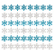48Pcs 6 Styles Snowflake Glitter Powder Non-woven Fabric Sew on Appliques, Sewing Craft Decoration, Mixed Color, 42~42.5x37.5~43x2mm, 8pcs/style