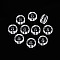 Imitation Jade Glass Beads, Flat Round, Clear, 6~6.5x3mm, Hole: 1.2~1.6mm, about 4290pcs/1000g