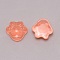 Transparent Resin Cabochons, with Glitter Powder, Cat Claw, Light Salmon, 16.5x16.5x8mm