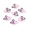 Handmade Lampwork Enamel Beads, Bird, Pearl Pink, 14~14.8x20~20.3x9~9.8mm, Hole: 0.8~0.9mm