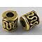 Tibetan Style Alloy Beads, Column, Antique Golden, Cadmium Free & Nickel Free & Lead Free, 4.5x4.5mm, Hole: 1.5mm