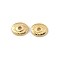 Brass Spacer Beads, Oval, Real 18K Gold Plated, 5.5x6.5x1.5mm, Hole: 1.2mm