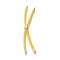 Nylon Twisted Cord Bracelet, with Brass Cord End, for Slider Bracelet Making, Yellow, 9 inch(22.8cm), Hole: 2.8mm, Single Chain Length: about 11.4cm