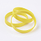Silicone Wristbands Bracelets, Cord Bracelets, Yellow, 7-1/8 inch(18cm), 12x2mm