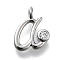 Brass Micro Pave Cubic Zirconia Pendants, Letter Charms, Rack Plating, Long-Lasting Plated, Cadmium Free & Lead Free, Letter A, 11x8x2mm, Hole: 1.6mm