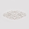 Brass Filigree Joiners, For DIY Bookmark Making, Flower, Silver Color Plated, 82x35x0.8mm