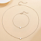 Star 925 Sterling Silver Pendant Necklace & Link Bracelet, Jewelry Set, Silver