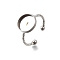 304 Stainless Steel Cuff Ring Components, Pad Rings Settings, Flat Round, Stainless Steel Color, Tray: 10mm, Round: 12mm