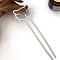 Alloy Cat Hair Forks, Matte Silver Color, 180mm