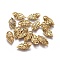 Tibetan Style Pendants, Leaf, Antique Golden, Cadmium Free & Nickel Free & Lead Free, 16x8x2mm, Hole: 1mm