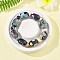 Natural Fire Crackle Agate Bead Stretch Bracelets, Barrel, Inner Diameter: 2-1/4 inch(5.8cm)