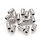 Antique Silver Tibetan Style Alloy European Beads, Lead Free & Cadmium Free, Column, about 11.5mm long, 7mm wide, hole: 4.5mm