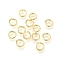 Brass Open Jump Rings, Long-Lasting Plated, Cadmium Free & Lead Free, Rack Plating, Real 18K Gold Plated, 7x1mm, Inner Diameter: 5mm