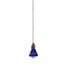 Pointed Glass Ceiling Fan Pull Chain Extenders, with Iron Ball Chains, Cone, Blue Violet, 545mm