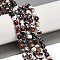 Natural Fire Crackle Agate Beads Strands, Dyed & Heated, Round, Faceted, Chocolate, 5.5~6mm, Hole: 1mm, about 66pcs/strand, 14.37''~14.57''(36.5~37cm)
